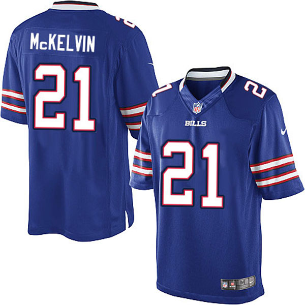 NFL Buffalo Bills Men Leodis McKelvin Blue Limited Jersey