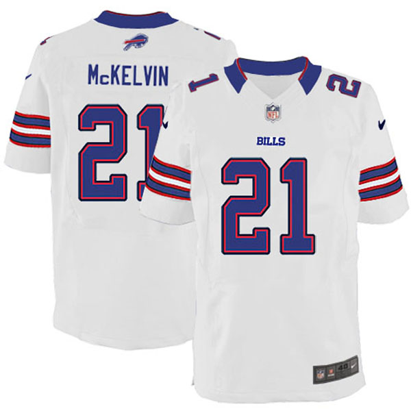 NFL Buffalo Bills Men Leodis McKelvin White Elite Jersey