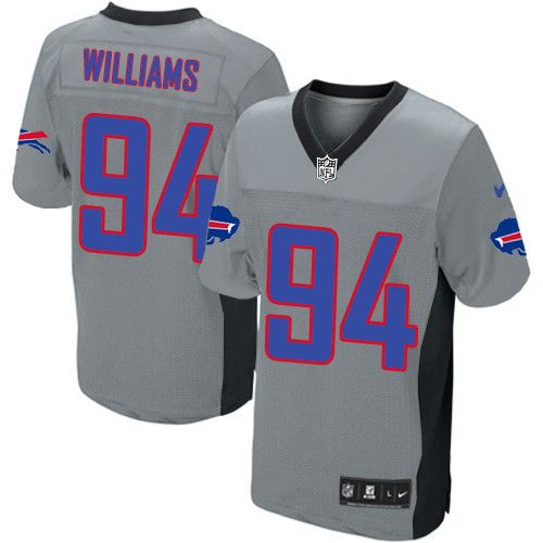 NFL Buffalo Bills Men Mario Williams Grey Elite Shadow Jersey