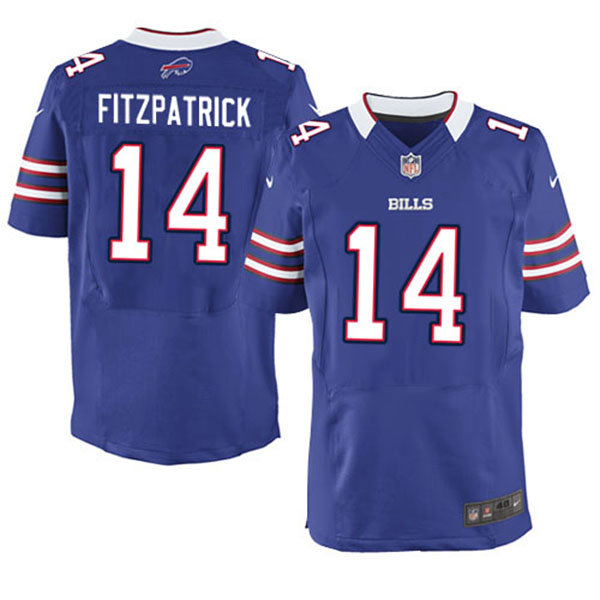 NFL Buffalo Bills Men Ryan Fitzpatrick Blue Elite Jersey