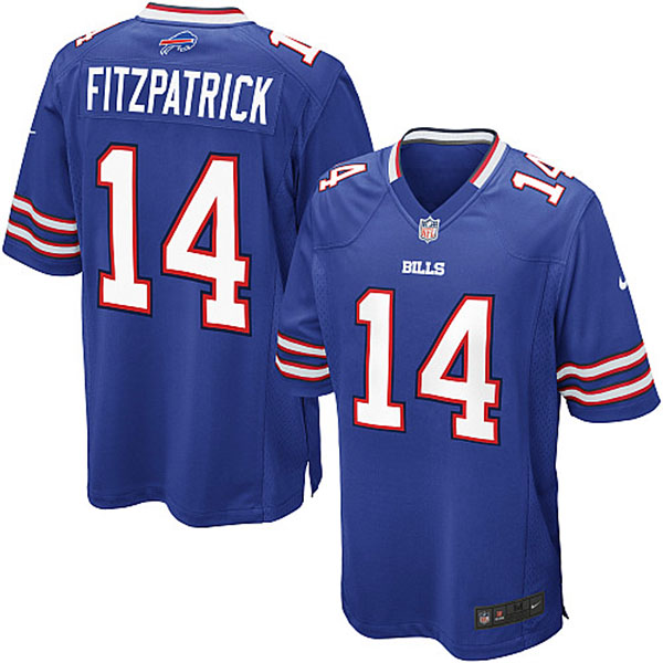 NFL Buffalo Bills Men Ryan Fitzpatrick Blue Game Jersey