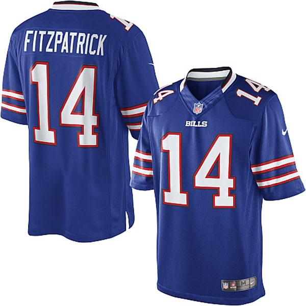 NFL Buffalo Bills Men Ryan Fitzpatrick Blue Limited Jersey