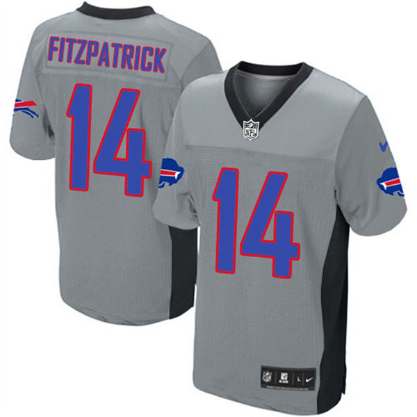 NFL Buffalo Bills Men Ryan Fitzpatrick Grey Elite Jersey