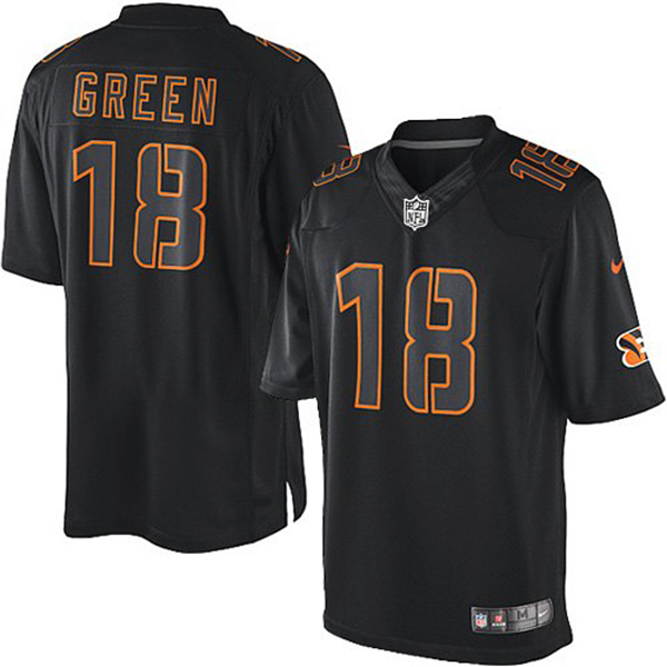 NFL Cincinnati Bengals Men A.J. Green Elite Black Impact Jersey