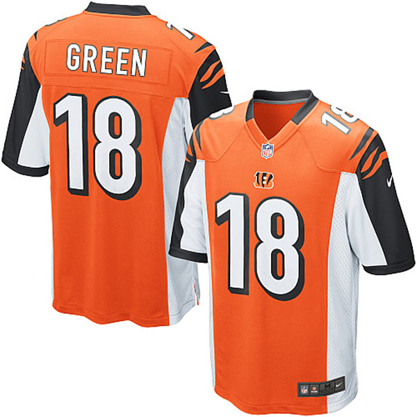 NFL Cincinnati Bengals Men A.J. Green Game Orange Jersey