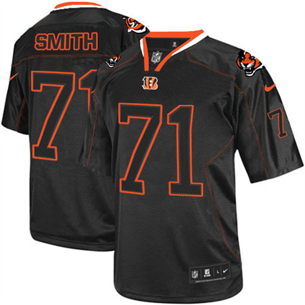 NFL Cincinnati Bengals Men Andre Smith Game Black Lights Out Jersey