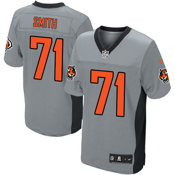 NFL Cincinnati Bengals Men Andre Smith Game Grey Shadow Jersey