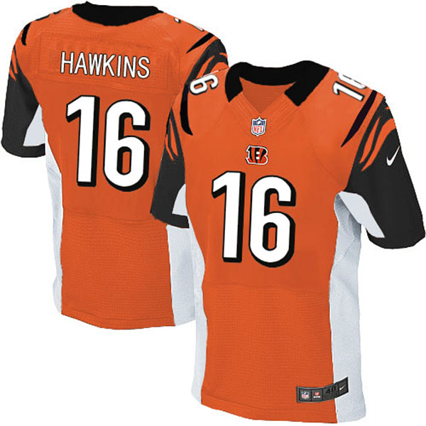 NFL Cincinnati Bengals Men Andrew Hawkins Elite Orange Jersey