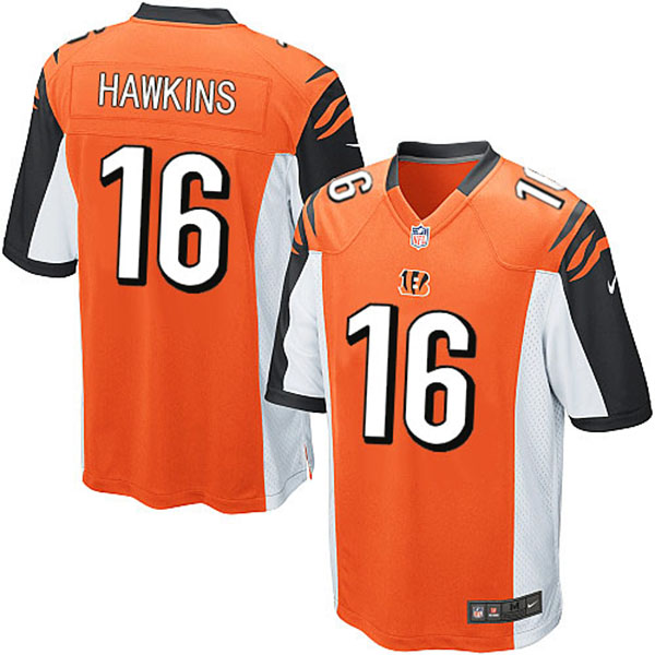 NFL Cincinnati Bengals Men Andrew Hawkins Game Orange Jersey