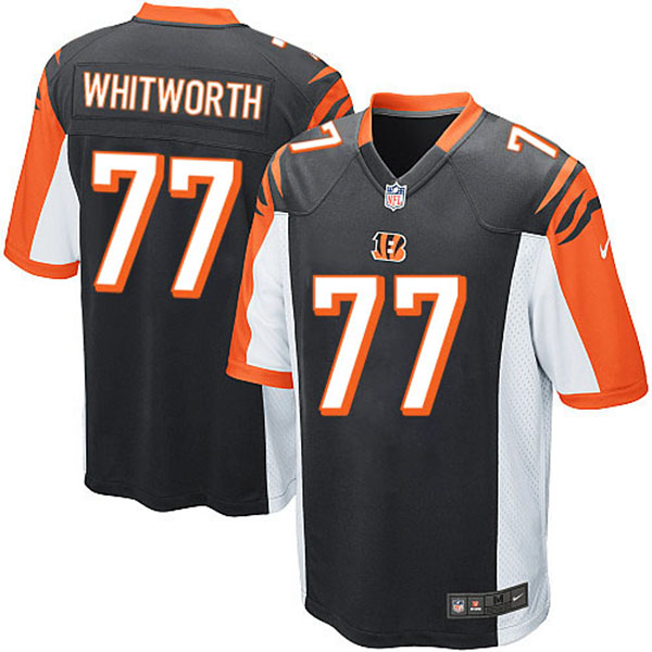 NFL Cincinnati Bengals Men Andrew Whitworth Game Black Jersey