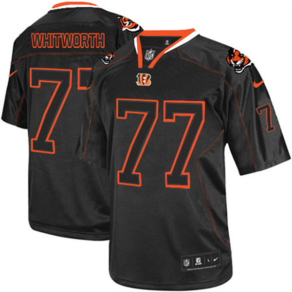 NFL Cincinnati Bengals Men Andrew Whitworth Game Black Lights Out Jersey