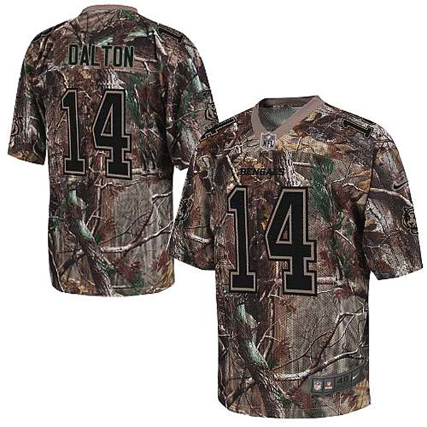 NFL Cincinnati Bengals Men Andy Dalton Elite Camo Realtree Jersey