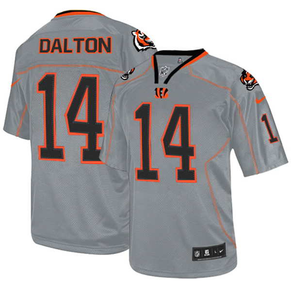 NFL Cincinnati Bengals Men Andy Dalton Elite Grey Lights Out Jersey