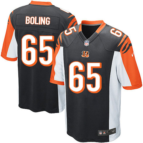 NFL Cincinnati Bengals Men Clint Boling Game Black Jersey