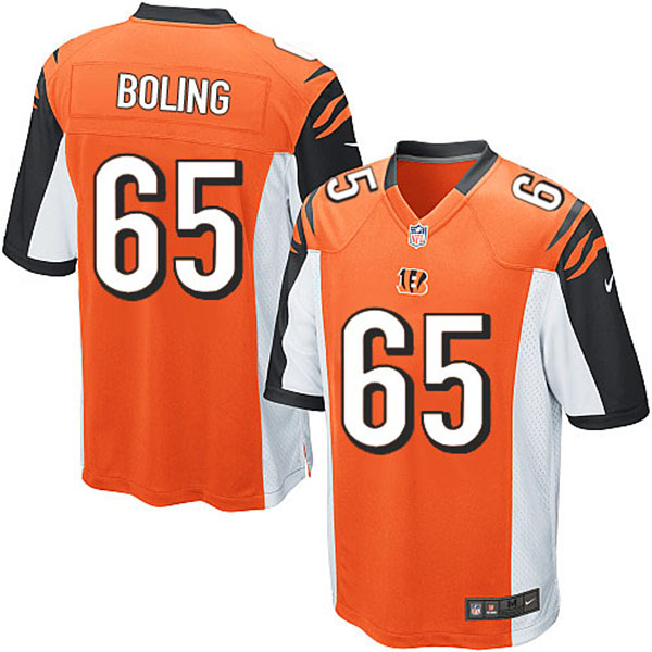 NFL Cincinnati Bengals Men Clint Boling Game Orange Jersey