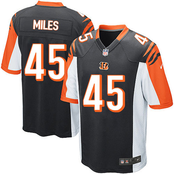 NFL Cincinnati Bengals Men Jeromy Miles Game Black Jersey