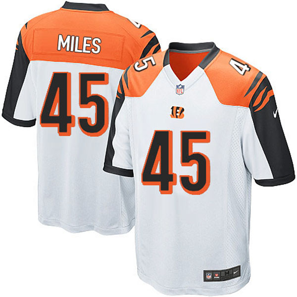 NFL Cincinnati Bengals Men Jeromy Miles Game White Jersey