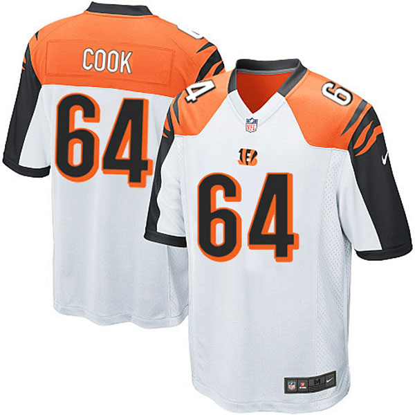 NFL Cincinnati Bengals Men Kyle Cook Game White Jersey