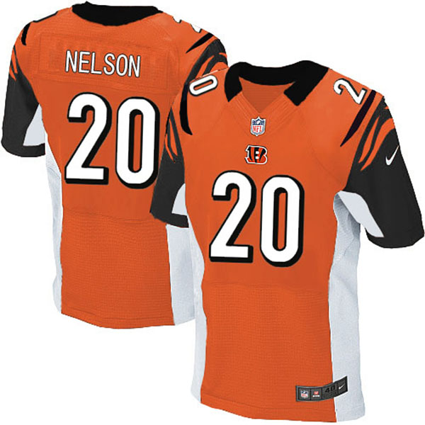 NFL Cincinnati Bengals Men Reggie Nelson Elite Orange Jersey