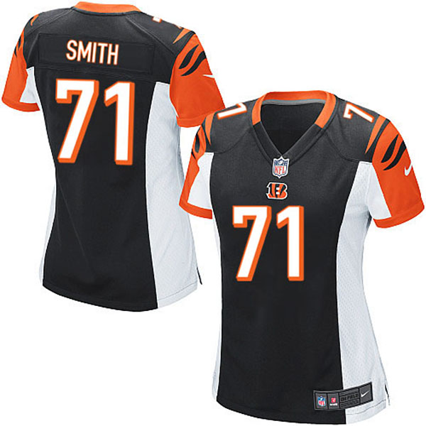 NFL Cincinnati Bengals Women Andre Smith Game Black Jersey