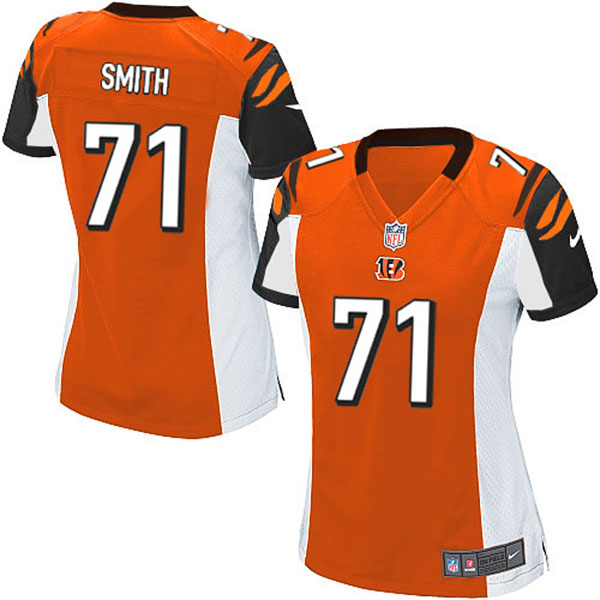 NFL Cincinnati Bengals Women Andre Smith Game Orange Jersey