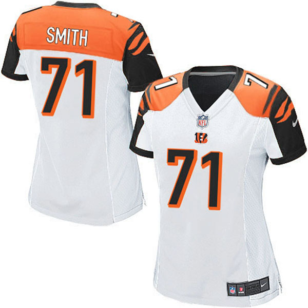 NFL Cincinnati Bengals Women Andre Smith Game White Jersey