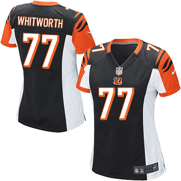 NFL Cincinnati Bengals Women Andrew Whitworth Game Black Jersey