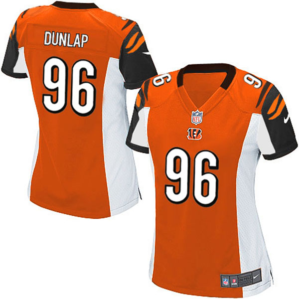 NFL Cincinnati Bengals Women Carlos Dunlap Game Orange Jersey