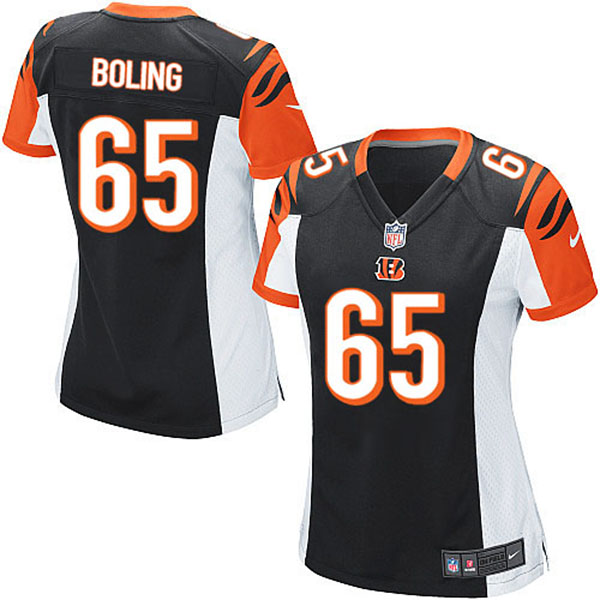 NFL Cincinnati Bengals Women Clint Boling Game Black Jersey