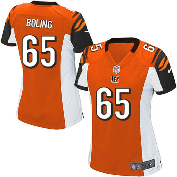 NFL Cincinnati Bengals Women Clint Boling Game Orange Jersey