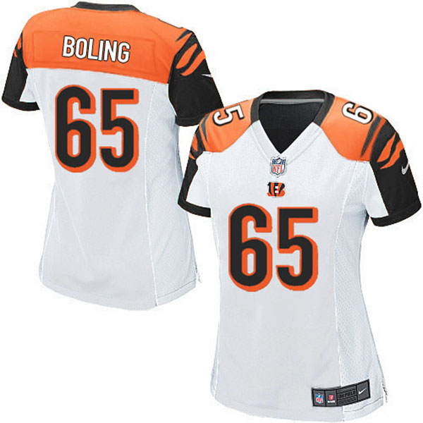 NFL Cincinnati Bengals Women Clint Boling Game White Jersey