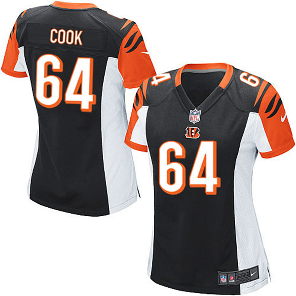 NFL Cincinnati Bengals Women Kyle Cook Game Black Jersey