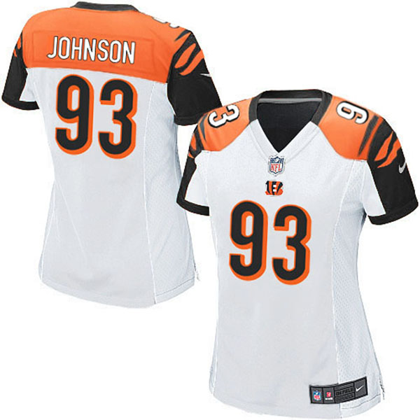 NFL Cincinnati Bengals Women Michael Johnson Game White Jersey