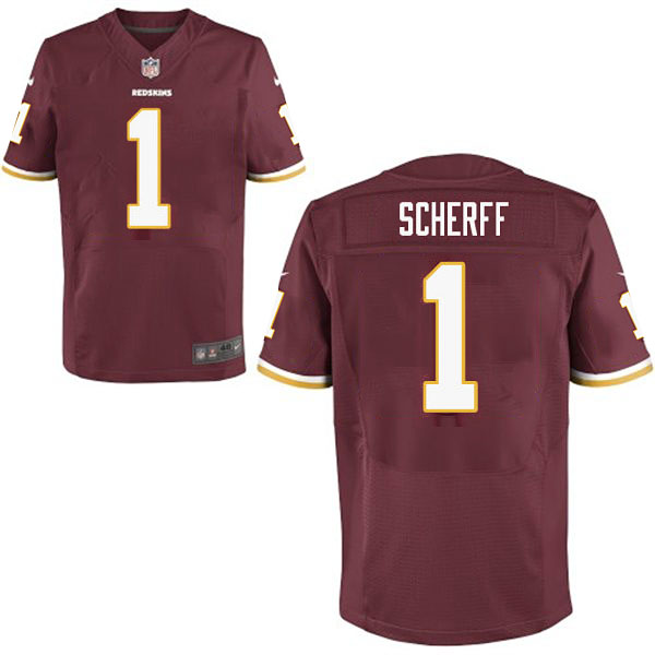 2015 NFL Draft 5th Overall Pick Washington Redskins Brandon Scherff Elite Red Jersey