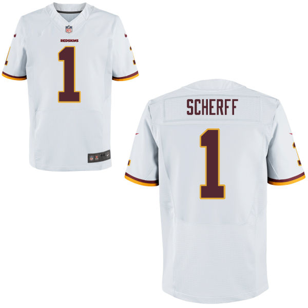 2015 NFL Draft 5th Overall Pick Washington Redskins Brandon Scherff Elite White Jersey