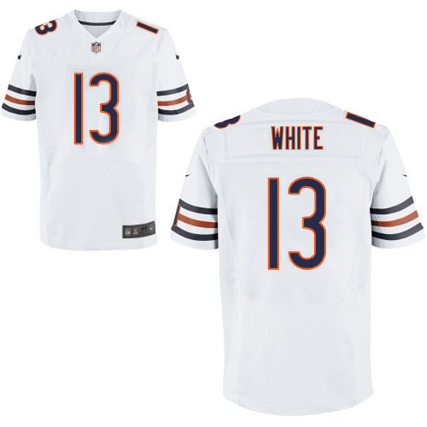 2015 NFL Draft 7th Overall Pick Chicago Bears #13 Kevin White Elite White Jersey