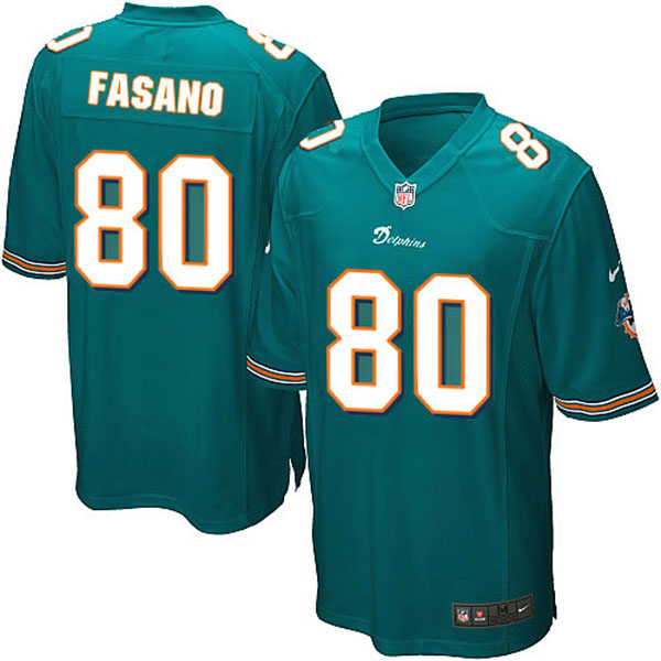 NFL Miami Dolphins Men Anthony Fasano Game Green Jersey