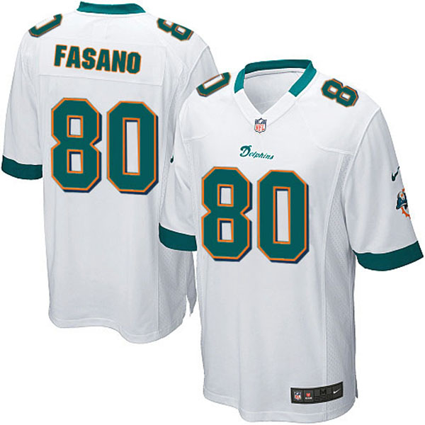 NFL Miami Dolphins Men Anthony Fasano Game White Jersey