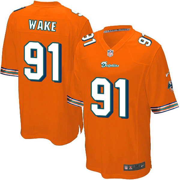 NFL Miami Dolphins Men Cameron Wake Game Orange Jersey