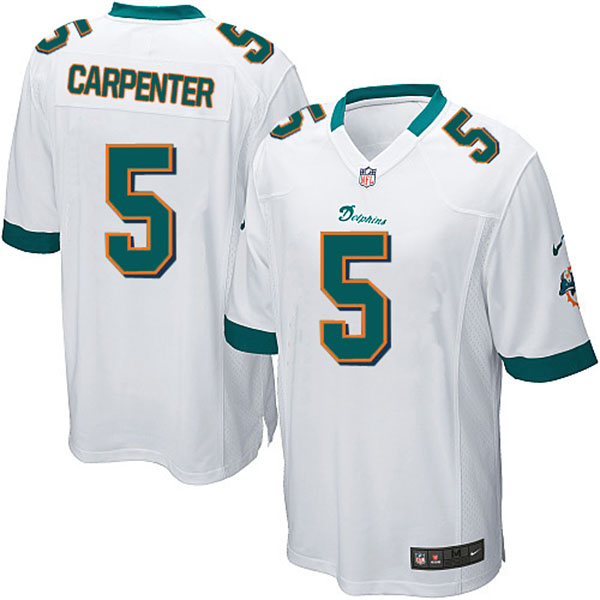 NFL Miami Dolphins Men Dan Carpenter Game White Jersey