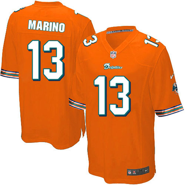 NFL Miami Dolphins Men Dan Marino Game Orange Jersey