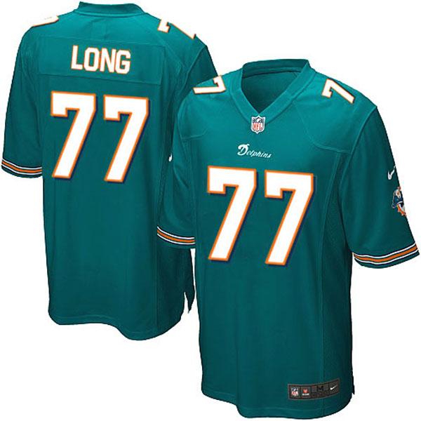 NFL Miami Dolphins Men Jake Long Game Green Jersey