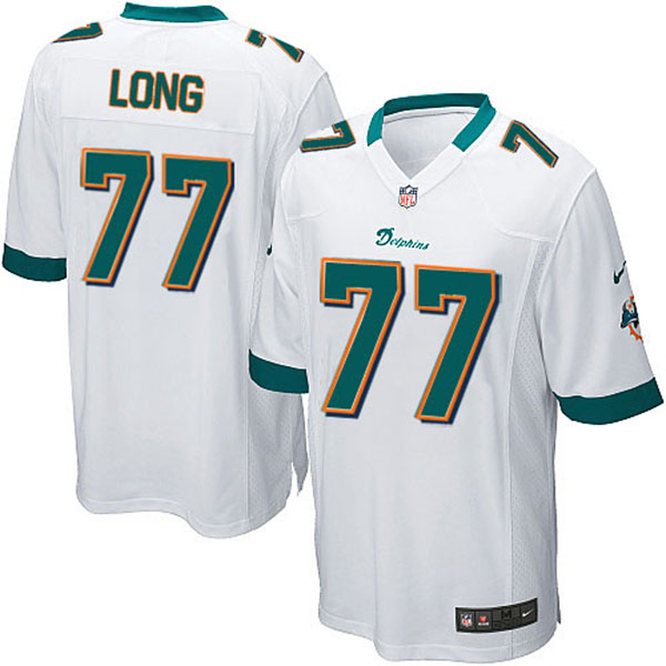 NFL Miami Dolphins Men Jake Long Game White Jersey