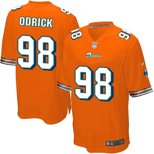 NFL Miami Dolphins Men Jared Odrick Game Orange Jersey