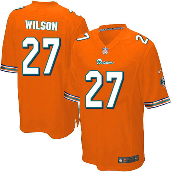 NFL Miami Dolphins Men Jimmy Wilson Game Orange Jersey