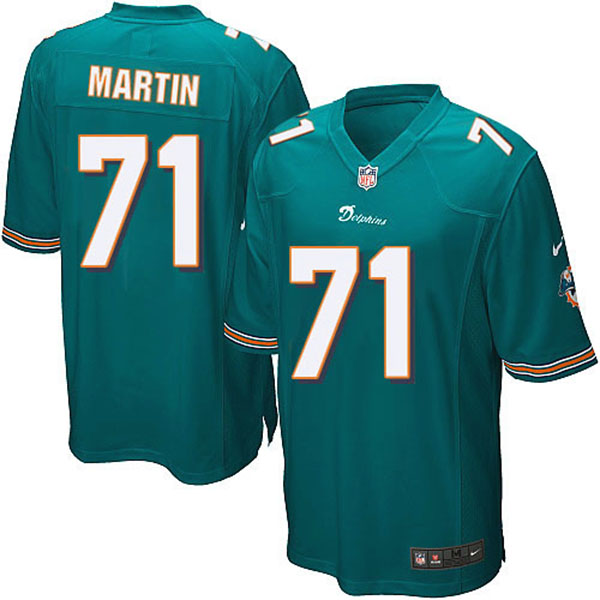 NFL Miami Dolphins Men Jonathan Martin Game Green Jersey