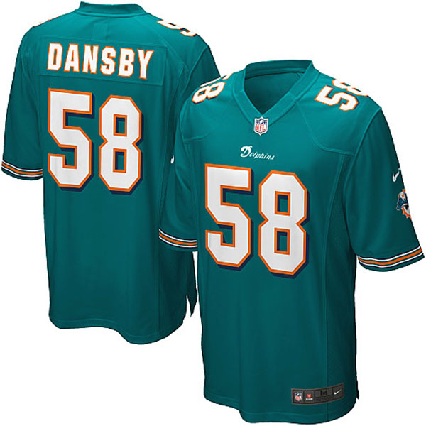 NFL Miami Dolphins Men Karlos Dansby Game Green Jersey