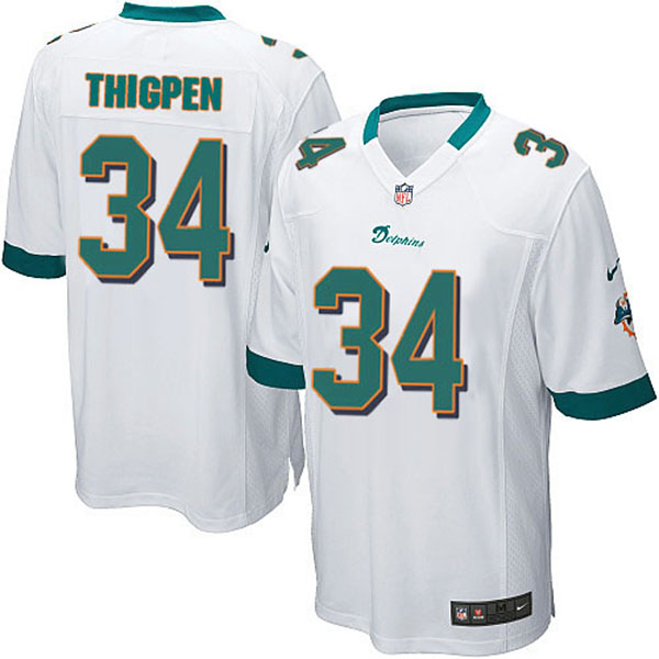 NFL Miami Dolphins Men Marcus Thigpen Game White Jersey