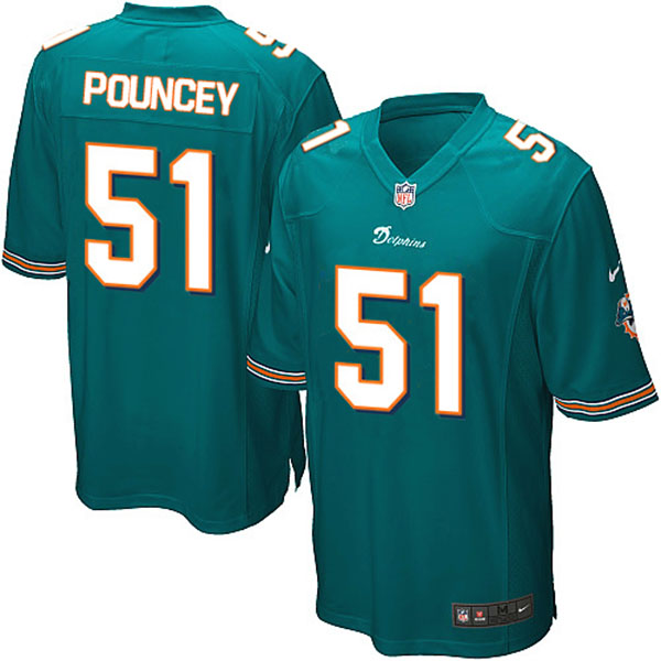 NFL Miami Dolphins Men Mike Pouncey Game Green Jersey