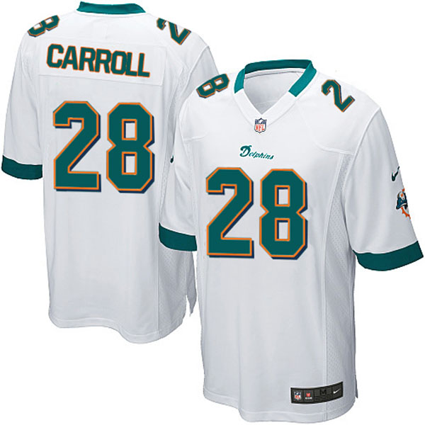 NFL Miami Dolphins Men Nolan Carroll Game White Jersey